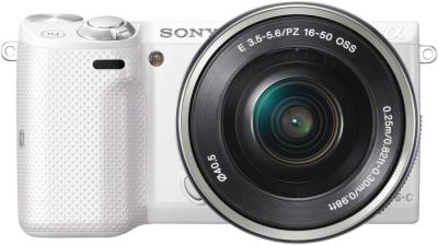 Беззеркальный фотоаппарат Sony Alpha NEX-5TYW - вид спереди