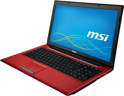 Ноутбук MSI CR61 0M-890XBY (Red) - общий вид