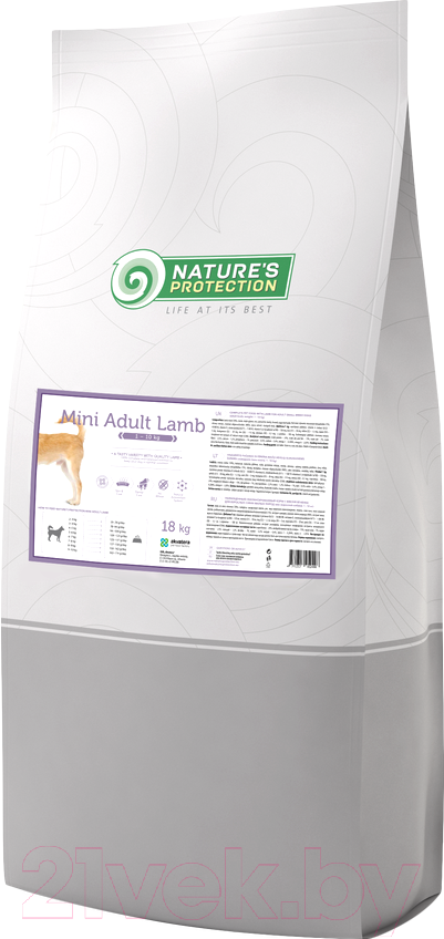 Сухой корм для собак Nature's Protection Adult Mini Lamb / KIK45249 (18кг)