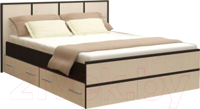 Двуспальная кровать Аметиста Сакура (венге/беленый дуб)