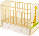 Детская кроватка VDK Морозко Жираф маятник-ящик  (бежевый/слоновая кость) - 