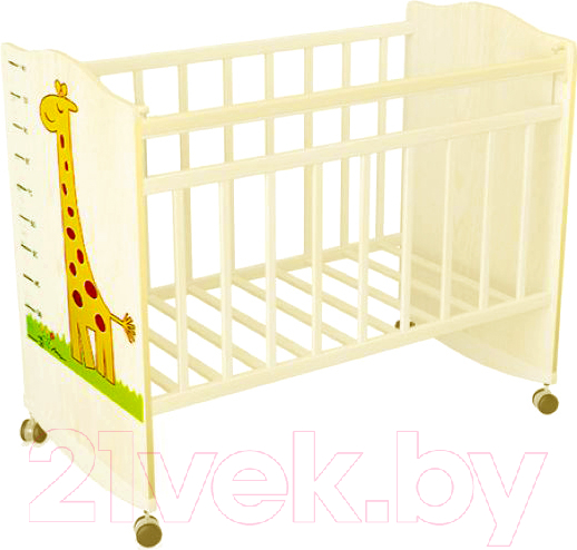 Детская кроватка VDK Морозко Жираф колесо-качалка