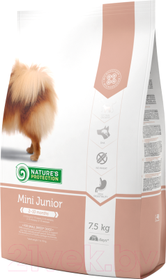 Сухой корм для собак Nature's Protection Junior Mini / NPS24307 (7.5кг)