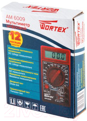 Мультиметр цифровой Wortex AM 6009 (AM6009000014)