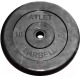 Диск для штанги MB Barbell Atlet d26мм 10кг (черный) - 