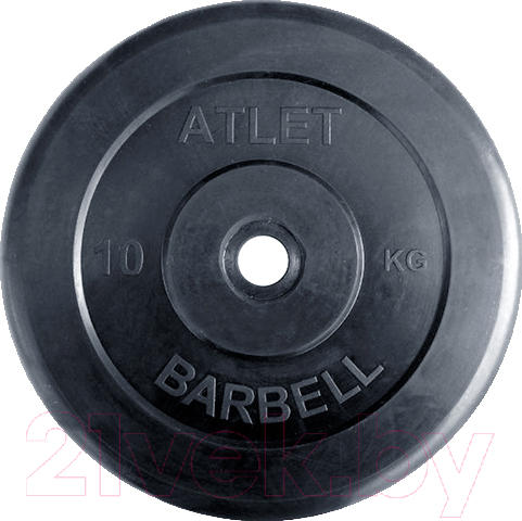 Диск для штанги MB Barbell Atlet d31мм 10кг