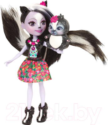Кукла с аксессуарами Mattel Enchantimals Сейдж Скунс с питомцем / DYC75