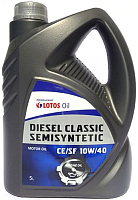 Моторное масло Lotos Diesel Classic Semisyntetic SAE 10W40 API CE/SF / LBDICLSEMY/5 (5л) - 