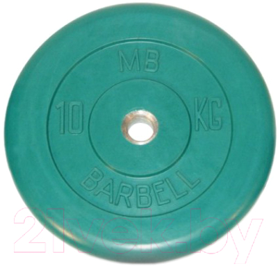 

Диск для штанги MB Barbell, Зеленый, d26мм 10кг