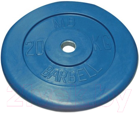 Диск для штанги MB Barbell d26мм 20кг (синий)