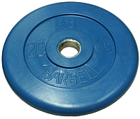 Диск для штанги MB Barbell d31мм 20кг (синий) - 