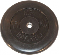 Диск для штанги MB Barbell d31мм 15кг (черный) - 