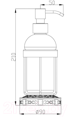Дозатор для жидкого мыла ZORG AZR 25 SL