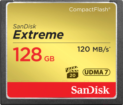 Карта памяти SanDisk Extreme CompactFlash 128GB (SDCFXSB-128G-G46)