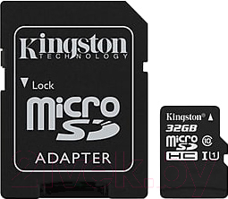 Карта памяти Kingston Canvas Select microSDHC (Class 10) UHS-I 32GB (SDCS/32GB)