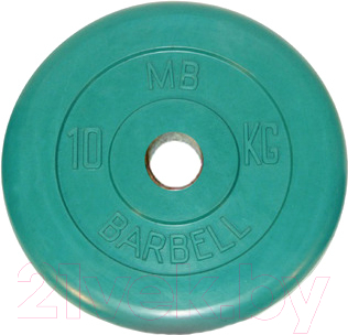 Диск для штанги MB Barbell d51мм 10кг (зеленый)
