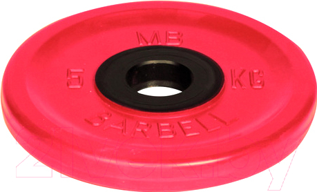 Диск для штанги MB Barbell Олимпийский d51мм 5кг (красный)