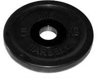 Диск для штанги MB Barbell Олимпийский d51мм 5кг (черный) - 