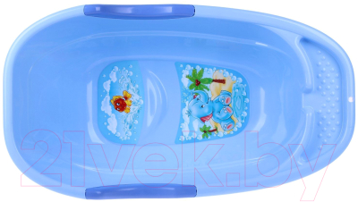 Ванночка детская Полимербыт Малютка с аппликацией 42601 (голубой)