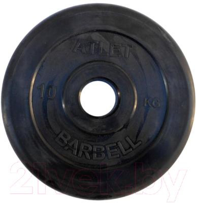 

Диск для штанги MB Barbell, Черный, d51мм 10кг