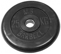 Диск для штанги MB Barbell d51мм 25кг (черный) - 