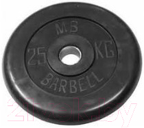Диск для штанги MB Barbell d51мм 25кг (черный)