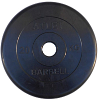 Диск для штанги MB Barbell Atlet d51мм  20кг (черный) - 