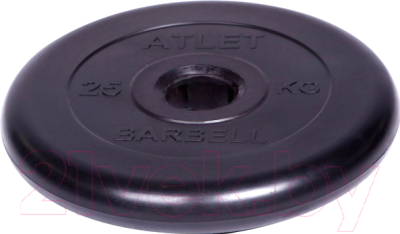 Диск для штанги MB Barbell Atlet d51мм 25 кг (черный)