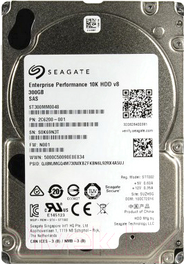 Жесткий диск Seagate Enterprise Performance 10K v.8 300GB (ST300MM0048)