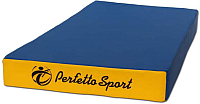 Гимнастический мат Perfetto Sport №1 1x0.5x0.1м (синий/желтый) - 