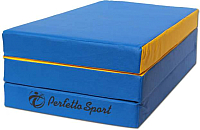 Гимнастический мат Perfetto Sport Складной №4 1x1.5x0.1м (синий/желтый) - 