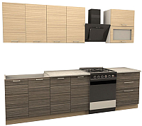 

Готовая кухня Иволанд Трейд, Зебрано 220-220-60