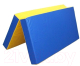 Гимнастический мат KMS sport Складной №3 1x1x0.1м (синий/желтый) - 