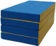 Гимнастический мат KMS sport Складной №5 1x2x0.1м (синий/желтый) - 
