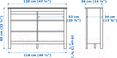 Тумба Ikea Брусали 003.796.43