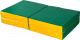 Гимнастический мат KMS sport Складной №11 1x1x0.1м (зеленый/желтый) - 
