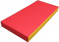 Гимнастический мат KMS sport №1 1x0.5x0.1м (красный/желтый) - 