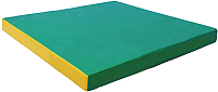 Гимнастический мат KMS sport №2 1x1x0.1м (зеленый/желтый) - 