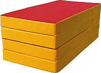 Гимнастический мат KMS sport Складной №5 1x2x0.1м (красный/желтый) - 