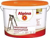 Краска Alpina Практичная интерьерная (5л, белый) - 