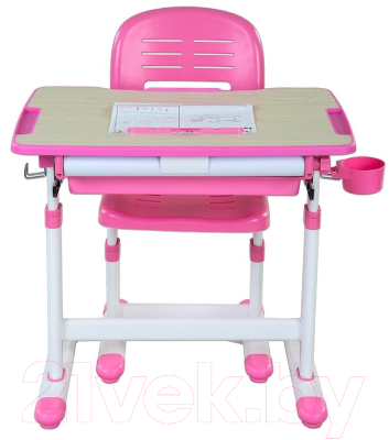 Парта+стул FunDesk Bambino (розовый)