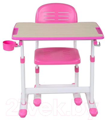 Парта+стул FunDesk Piccolino II (розовый)