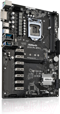 Материнская плата AsRock H110 Pro BTC Plus