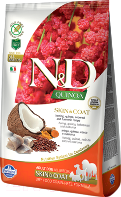 Сухой корм для собак Farmina N&D Grain Free Quinoa Skin&Coat Herring&Coconut (2.5кг)