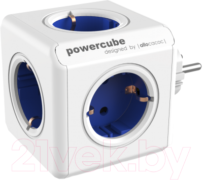 Электроразветвитель Allocacoc PowerCube Original 1100BL / DEORPC (белый/синий)