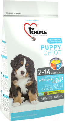 Сухой корм для собак 1st Choice Puppy Medium & Large Breeds (350г)