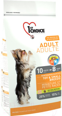 Сухой корм для собак 1st Choice Adult Toy & Small Breeds (350г)