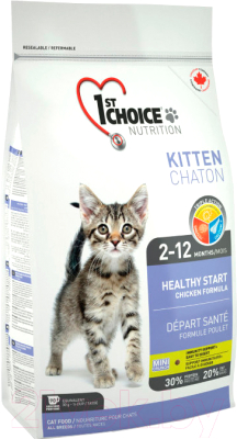 Сухой корм для кошек 1st Choice Kitten Healthy Start Chichen (2.72кг)