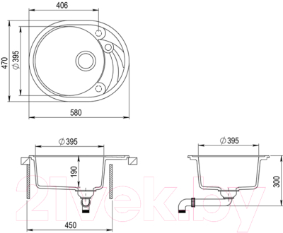 Мойка кухонная Teka Clave 45 S-TQ 1B / 40148154 (белый)