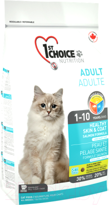 Сухой корм для кошек 1st Choice Adult Healthy Skin & Coat Salmon (350г)